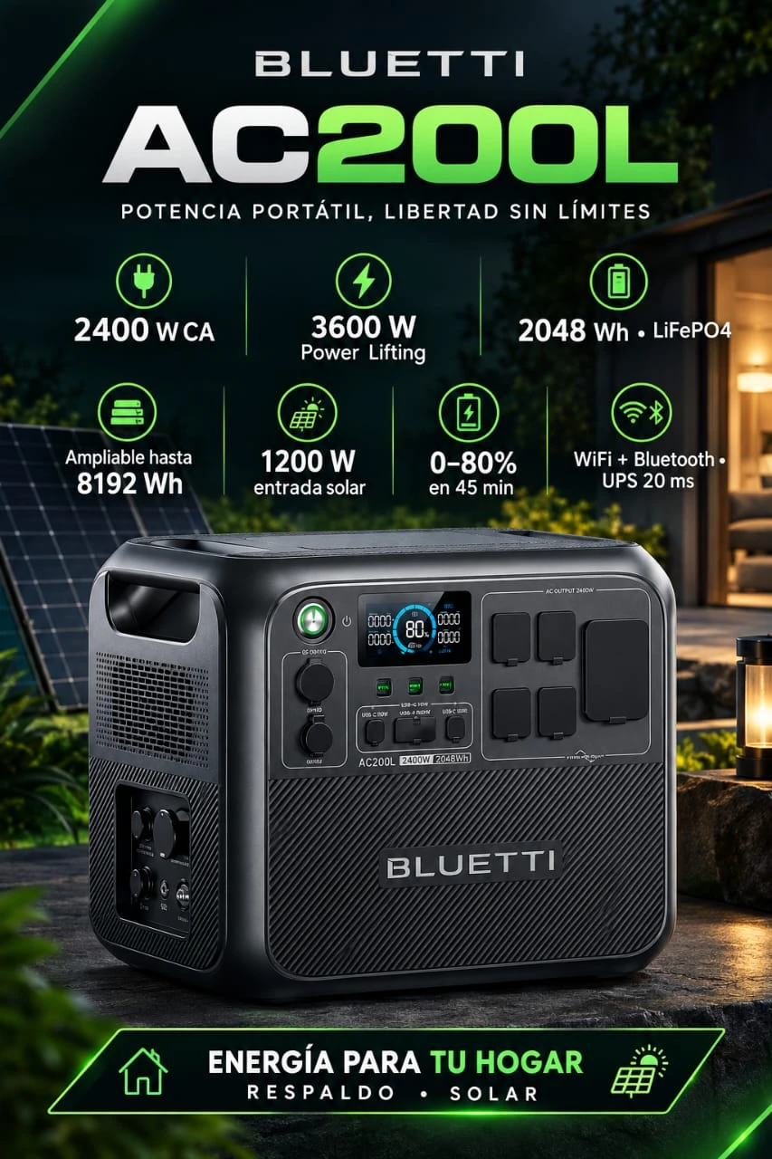 Bluetti AC200L (1470 USD)'s foto | Qvoltaje |  BizneCubano